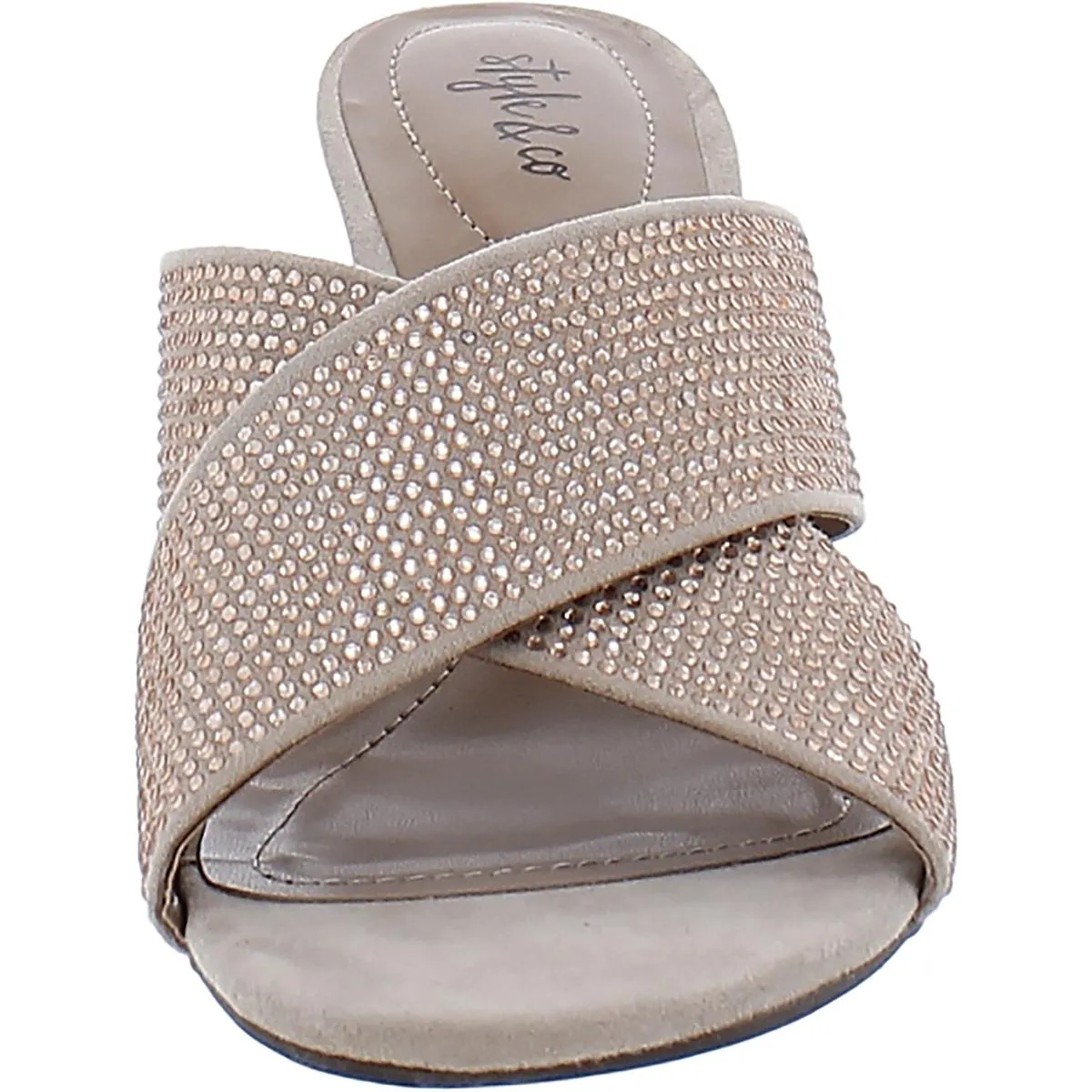 Patriciaa 2 Womens Faux Suede Rhinestone Heels