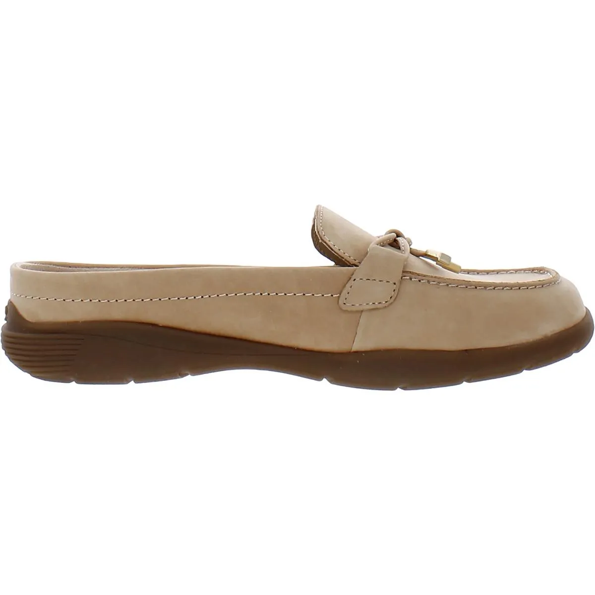 Patti Womens Leather Square Toe Moccasins