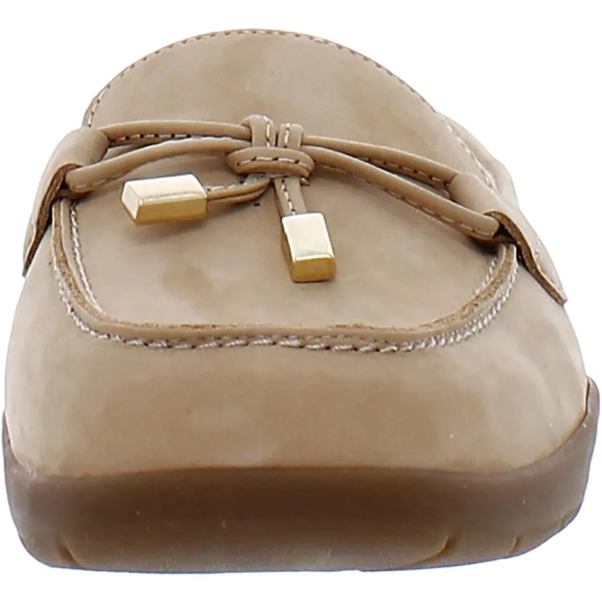 Patti Womens Leather Square Toe Moccasins
