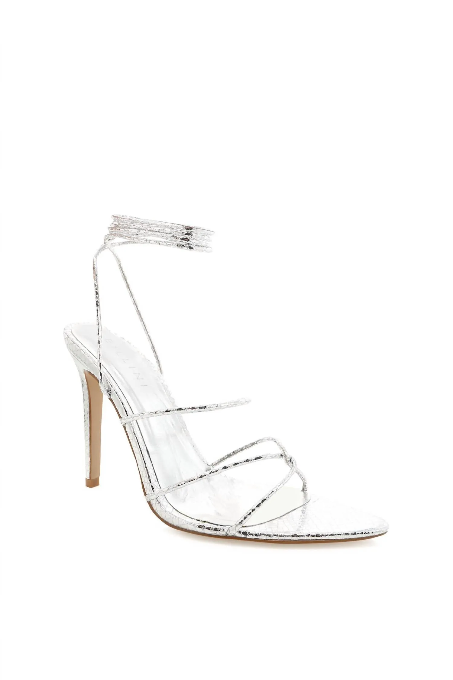 Perouze Heels In Silver Scale