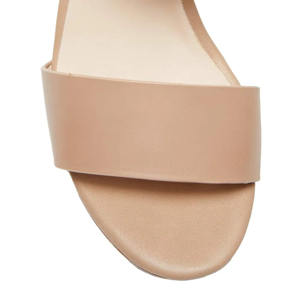 Petra Heel in Nude Leather
