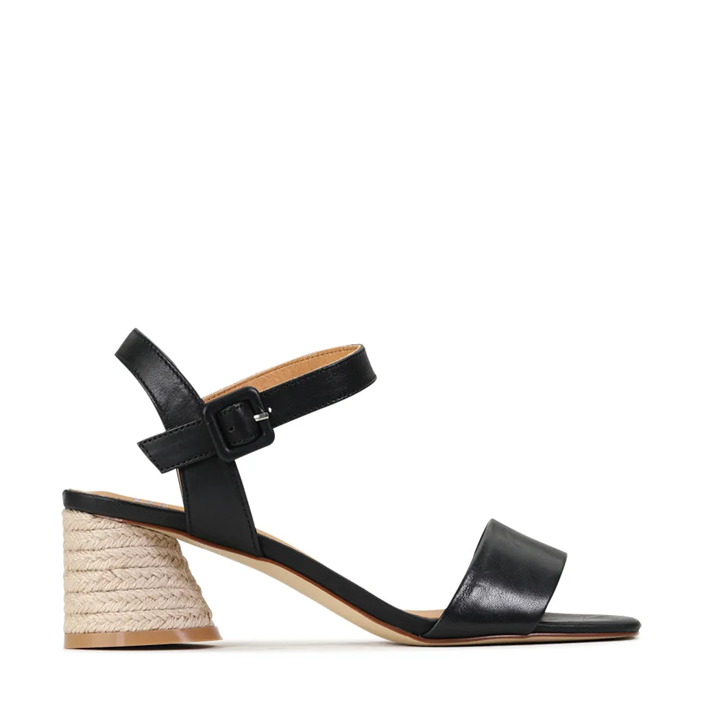 PETRON LOW HEEL SANDAL LEATHER