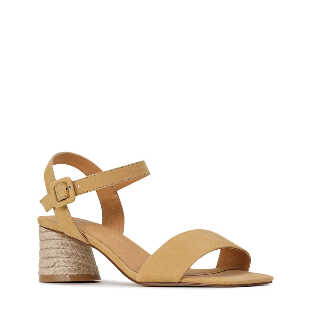 PETRON LOW HEEL SANDAL LEATHER