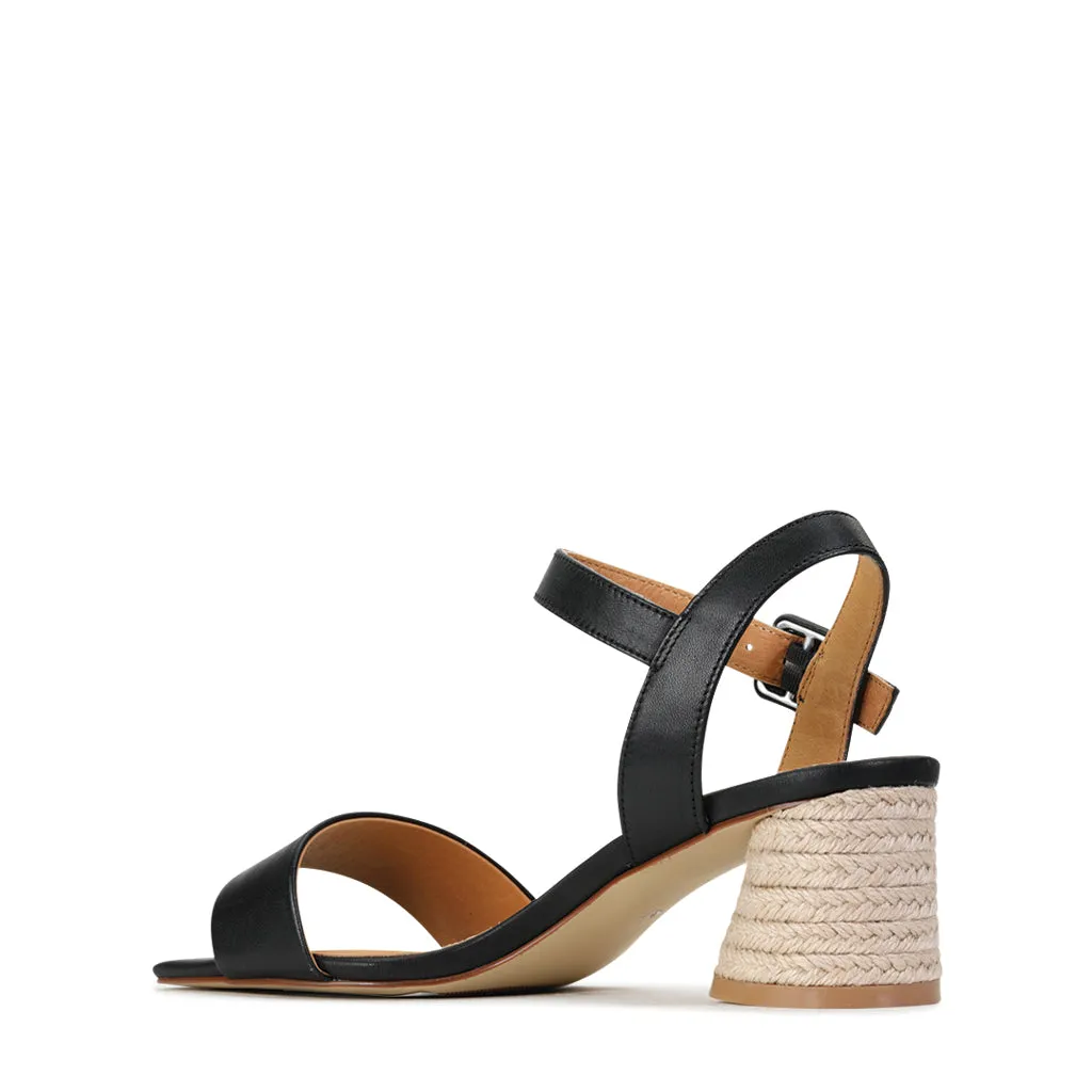 PETRON LOW HEEL SANDAL LEATHER