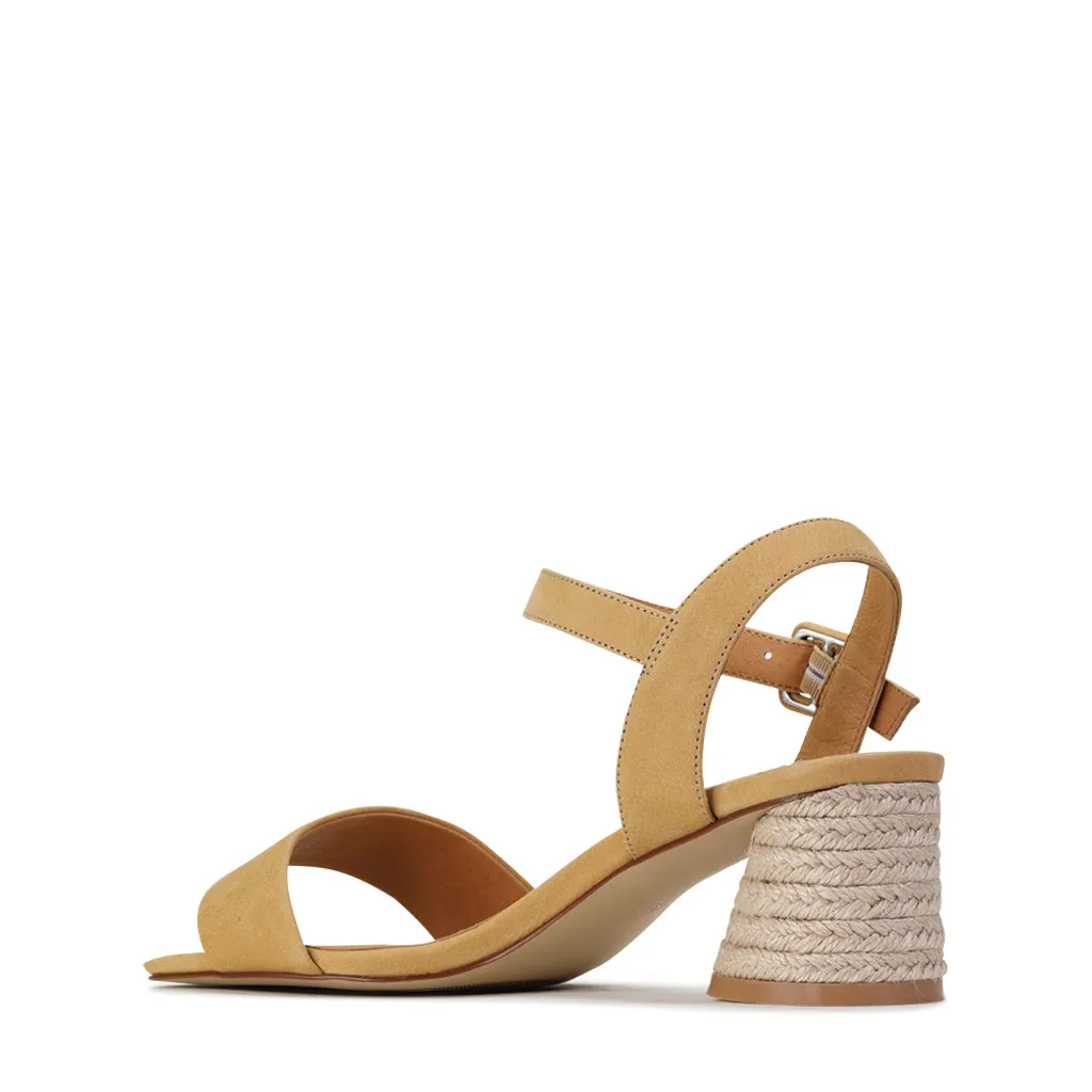 PETRON LOW HEEL SANDAL LEATHER