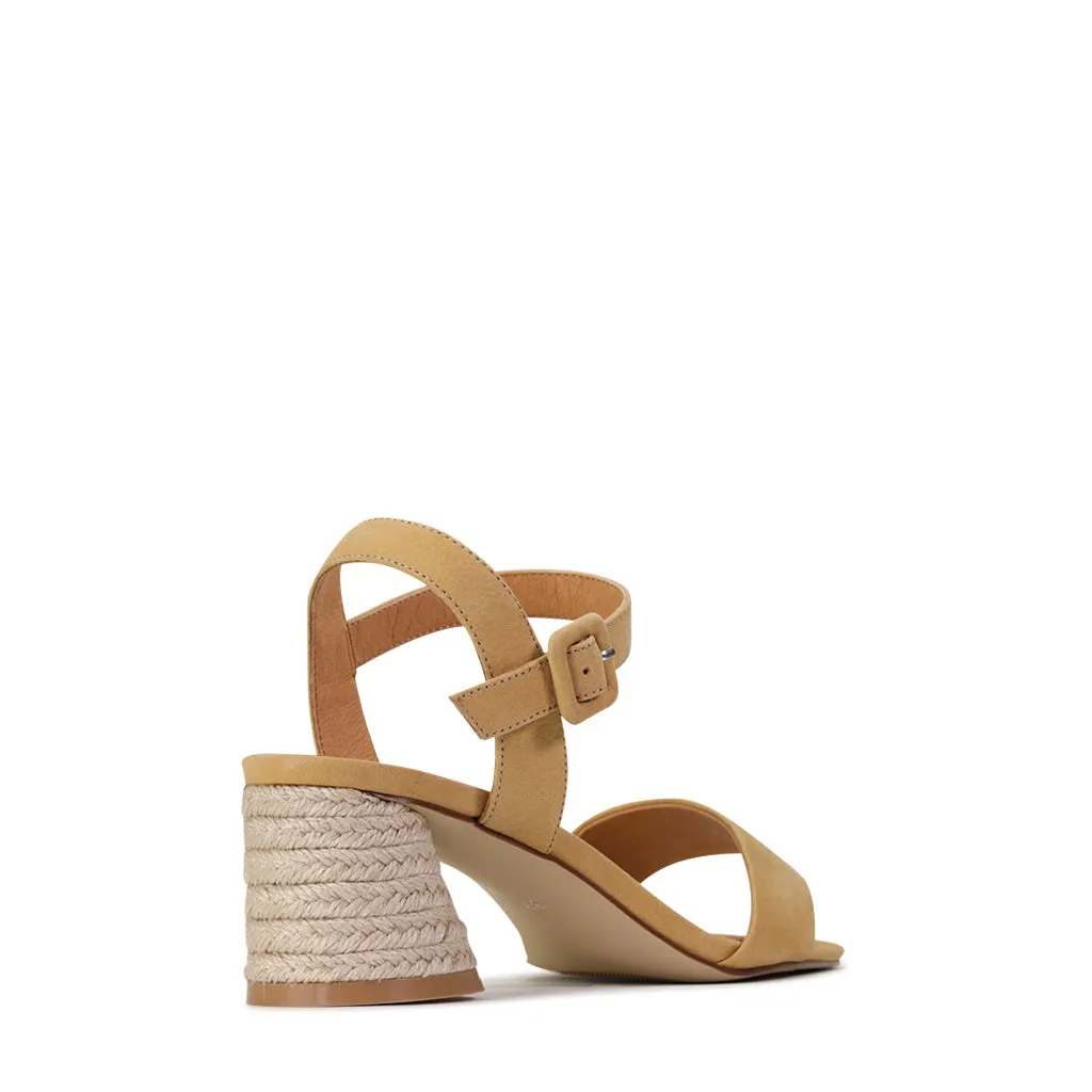 PETRON LOW HEEL SANDAL LEATHER