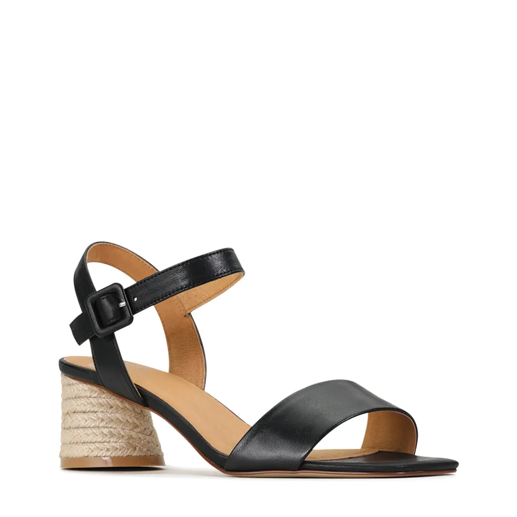 PETRON LOW HEEL SANDAL LEATHER