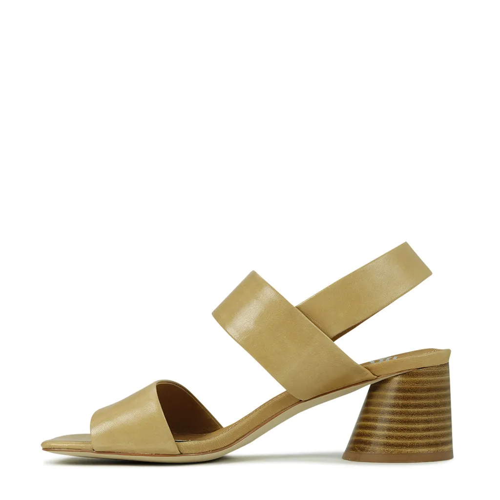 PETTO LEATHER SLIDE SANDALS