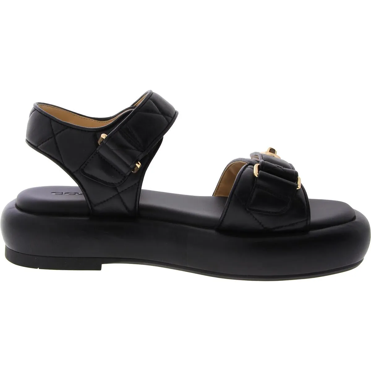 Peyton Womens Leather Slingback Flatform Sandals