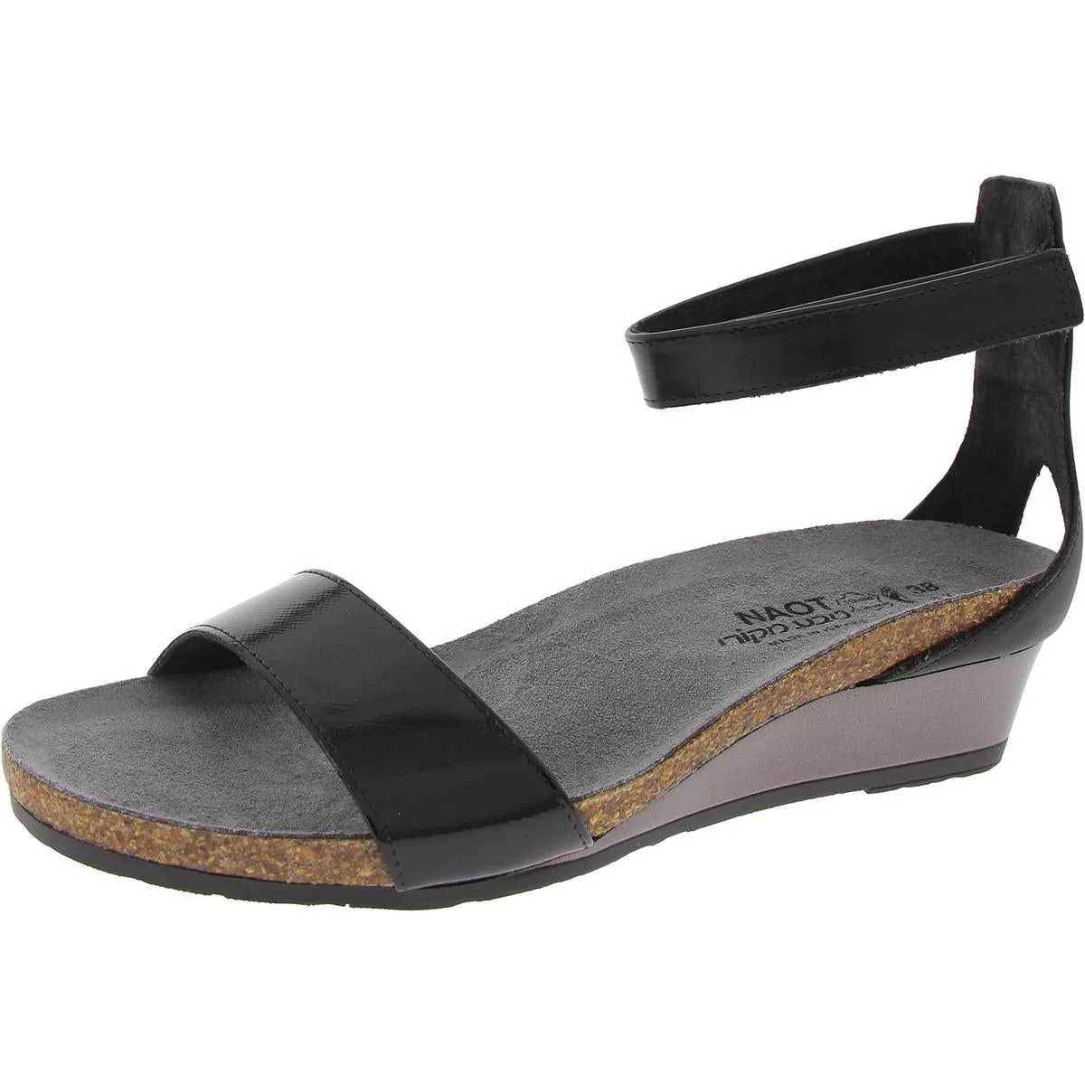 Pixie Womens Adjustable Patent Leather Ankle Strap