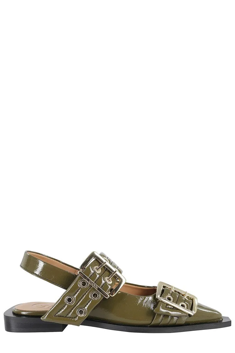 Pointed Toe Slingback Ballerinas