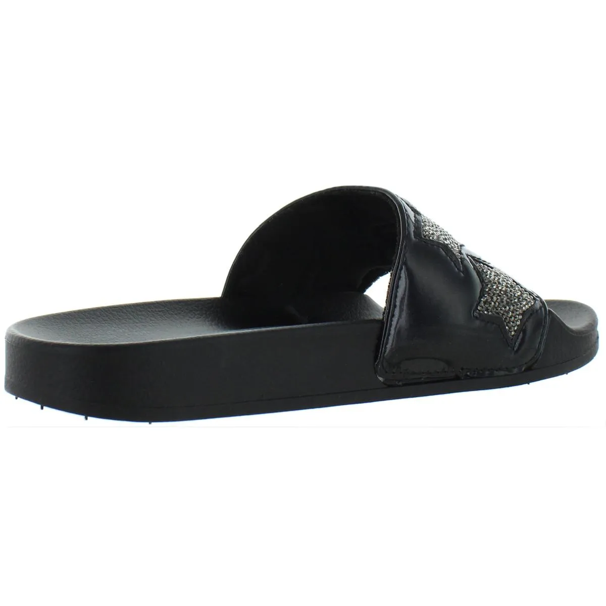 Pool Splash Womens Casual Rhinestone Slide Sandals