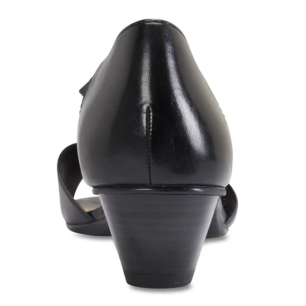 Praise Heel in Black Leather