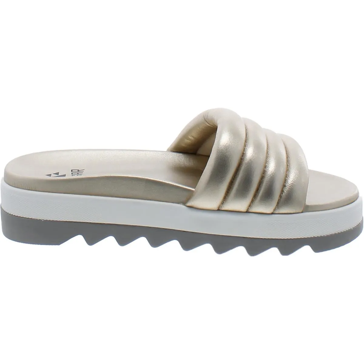 Prato Womens Leather Slip On Slide Sandals