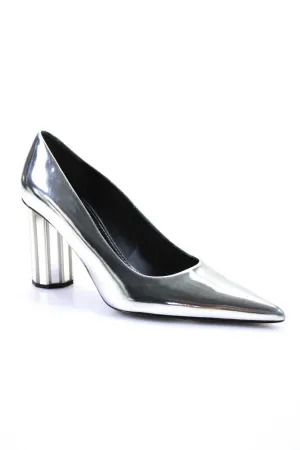 Proenza Schouler Silver Mirror Pointed Toe Pumps