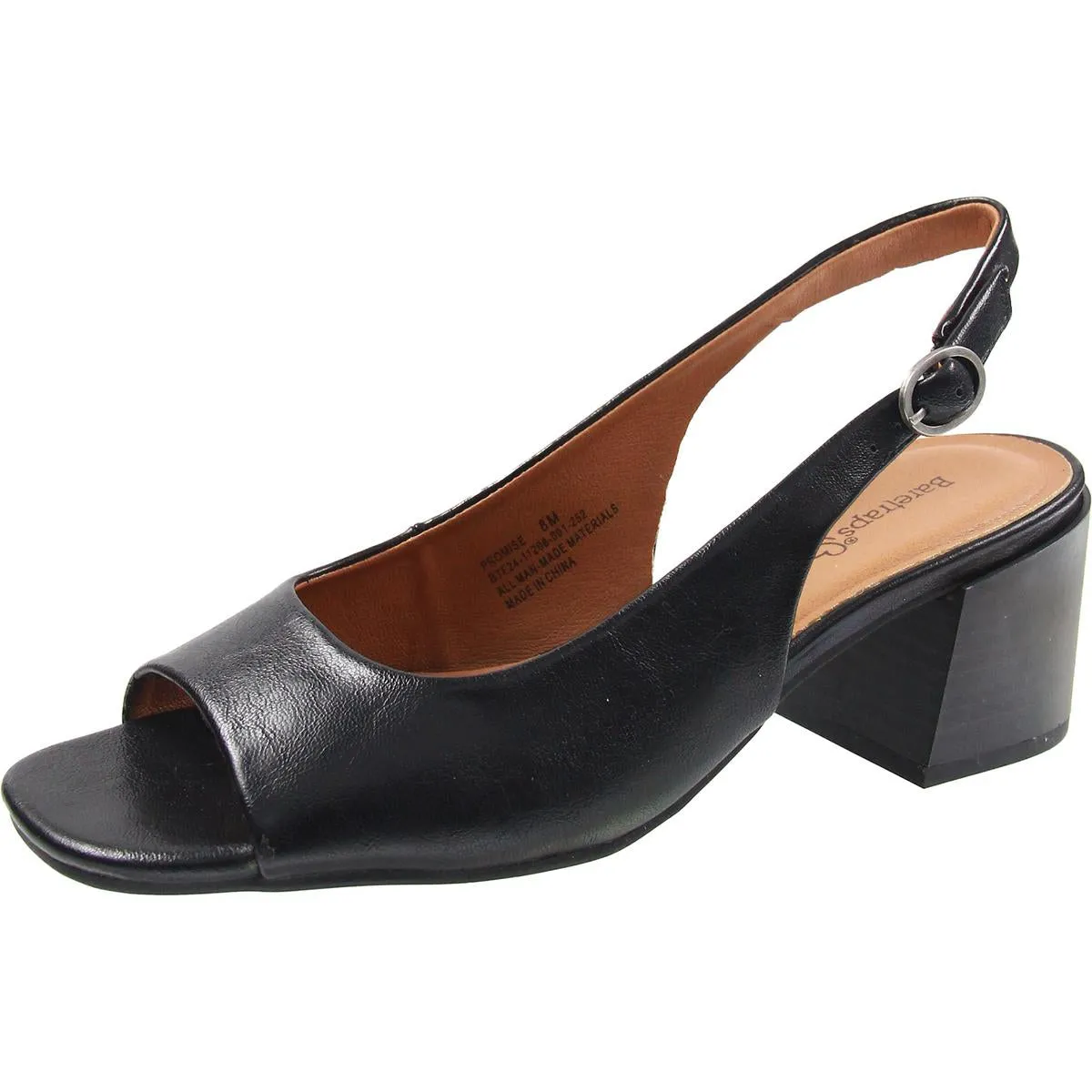 Promise Womens Block Heel Man Made Slingback Sandals