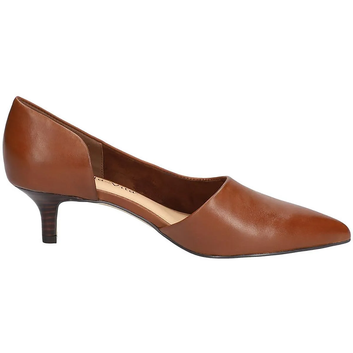 Quilla Womens Leather Pointed Toe D'Orsay Heels