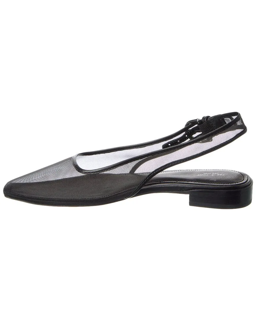 rag & bone Astra Mesh & Leather Slingback Flat