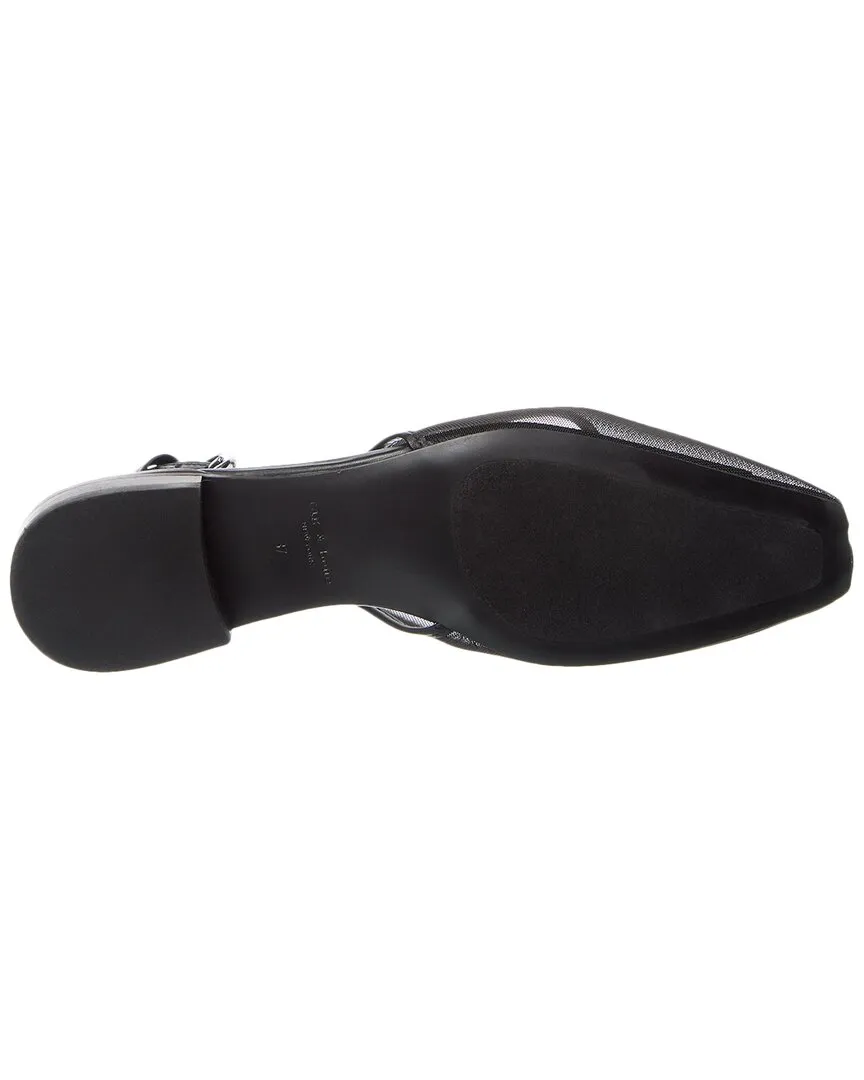 rag & bone Astra Mesh & Leather Slingback Flat