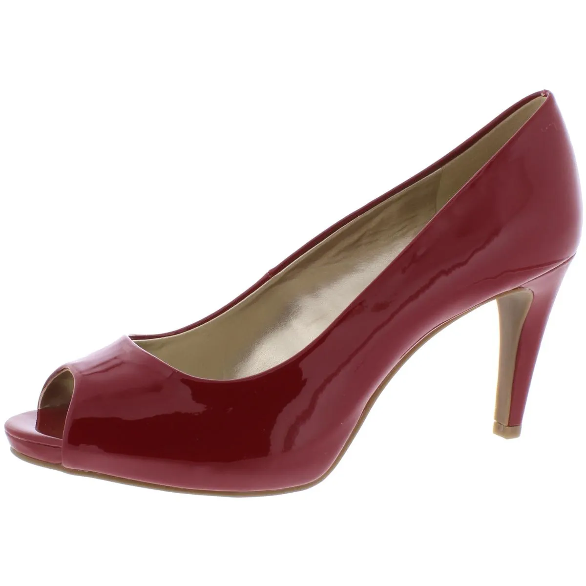 Rainaa 3 Womens Patent Dress Peep-Toe Heels