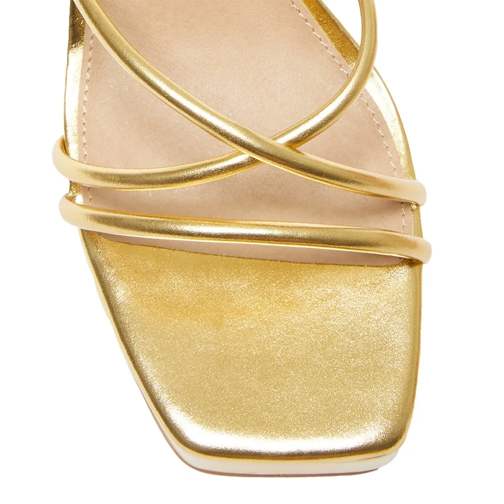 Rebecca Heel in Gold Metallic