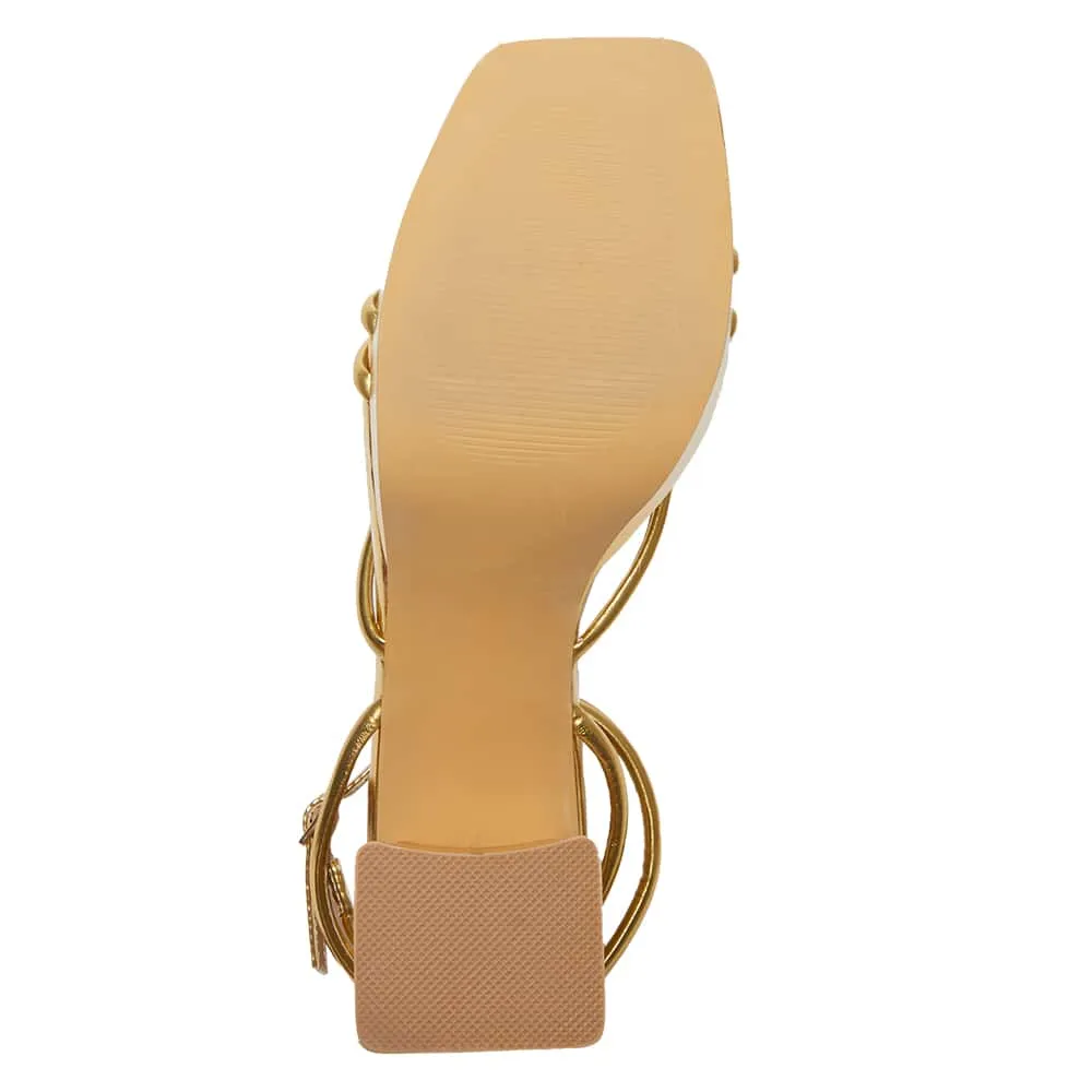 Rebecca Heel in Gold Metallic