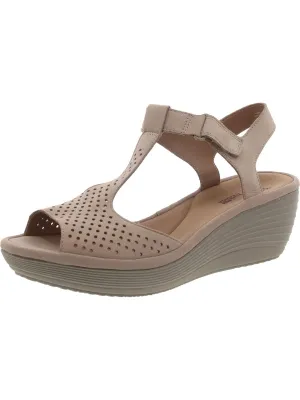 Reedly Jump Womens Nubuck Ankle Strap Wedge Sandals