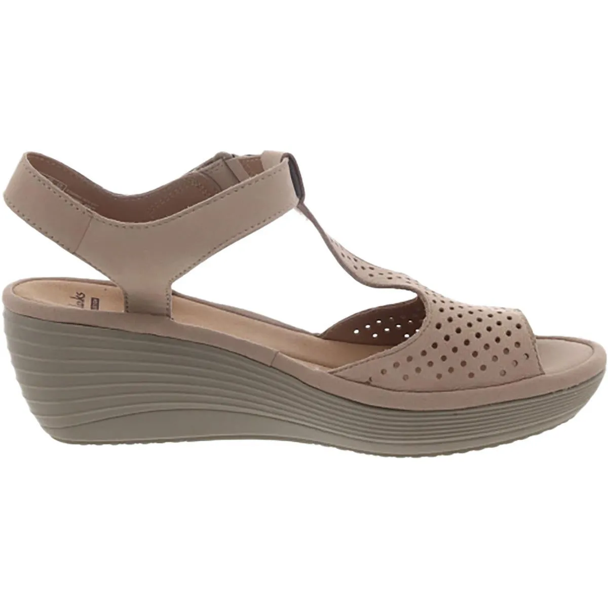 Reedly Jump Womens Nubuck Ankle Strap Wedge Sandals