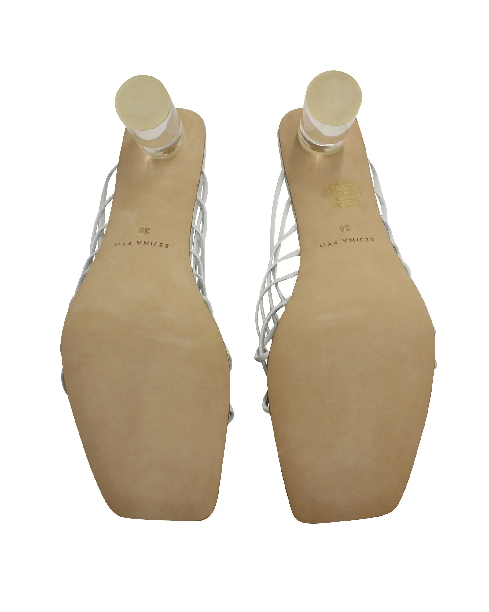 Rejina Pyo Strappy Zoe Sandals in White Leather