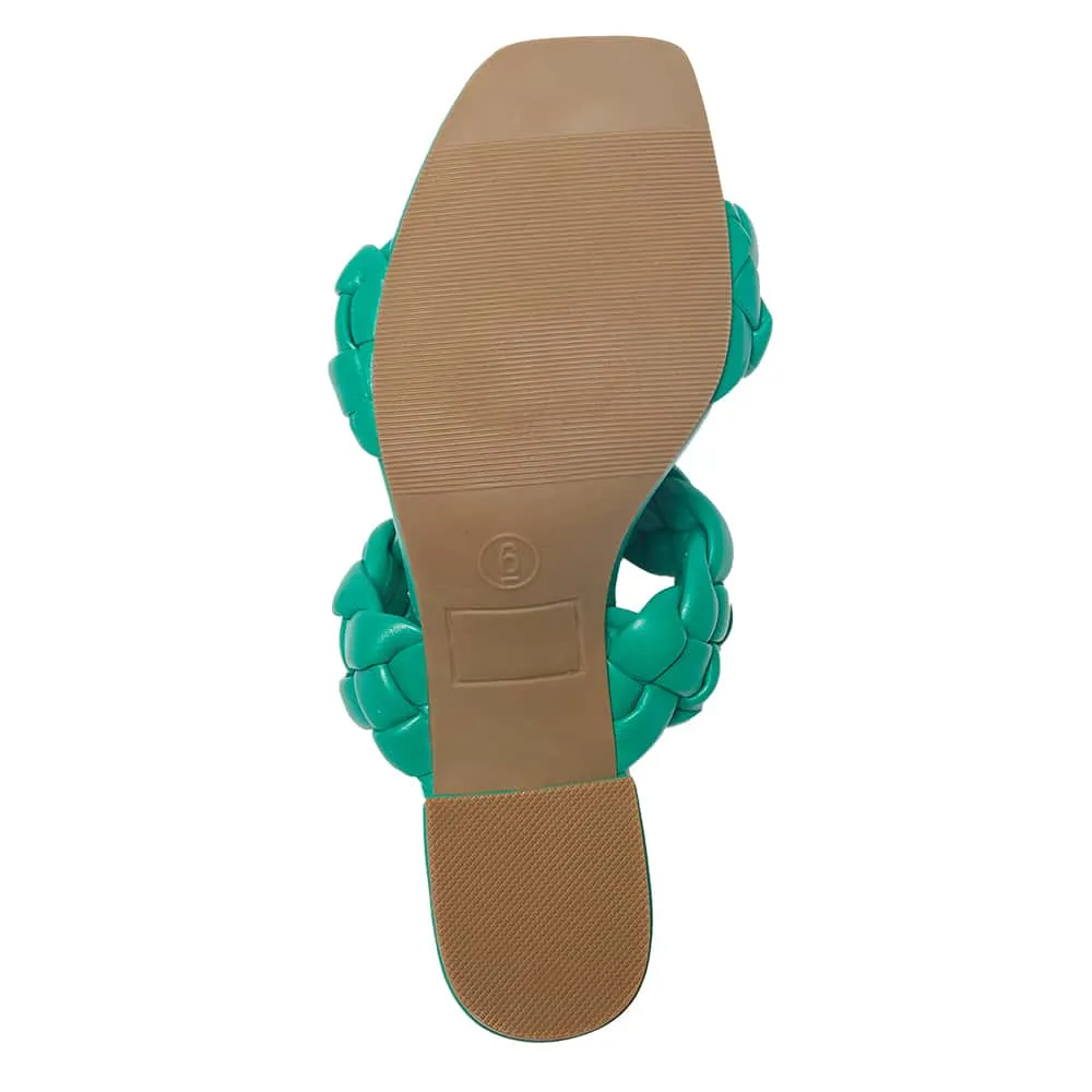 Remi Heel in Green Smooth