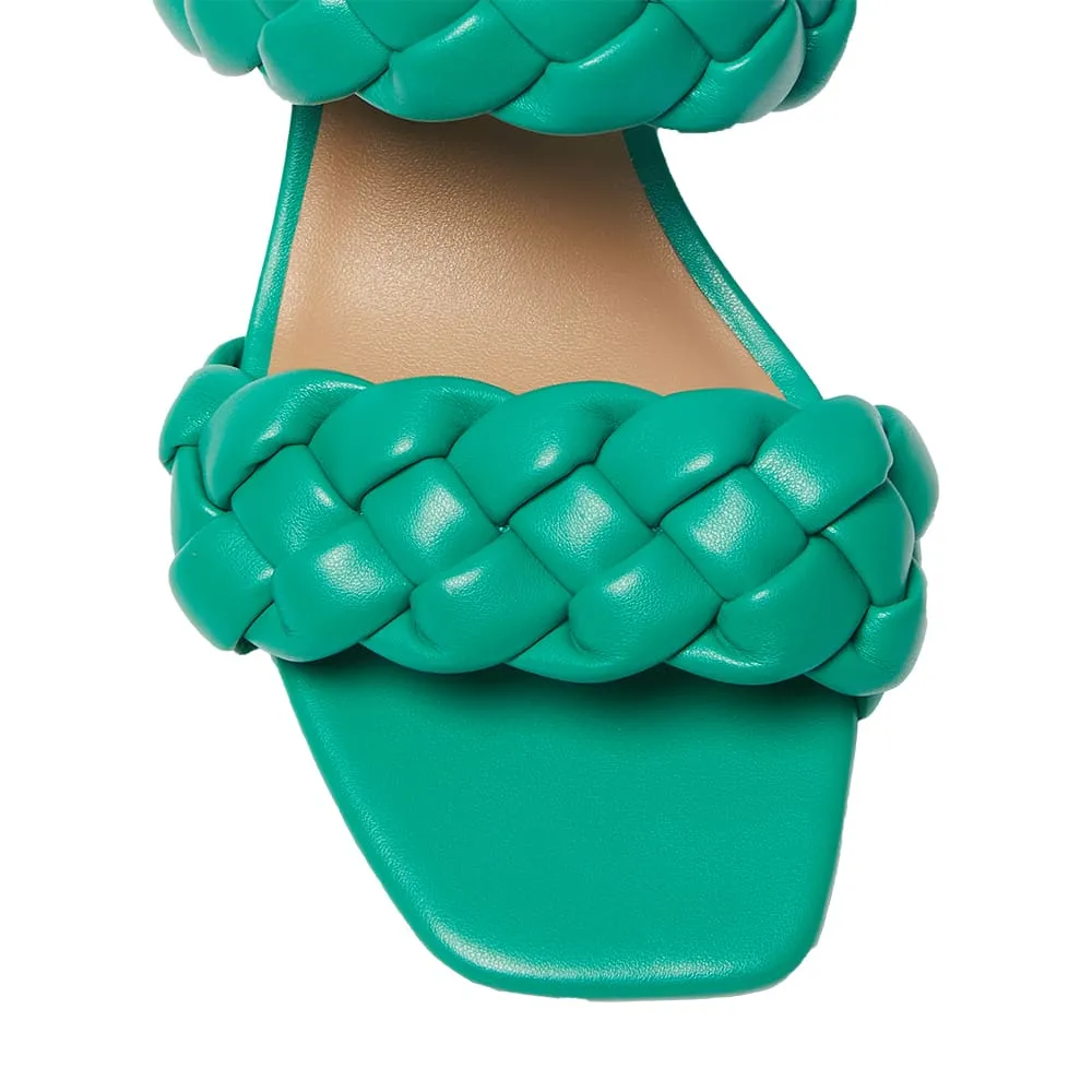 Remi Heel in Green Smooth