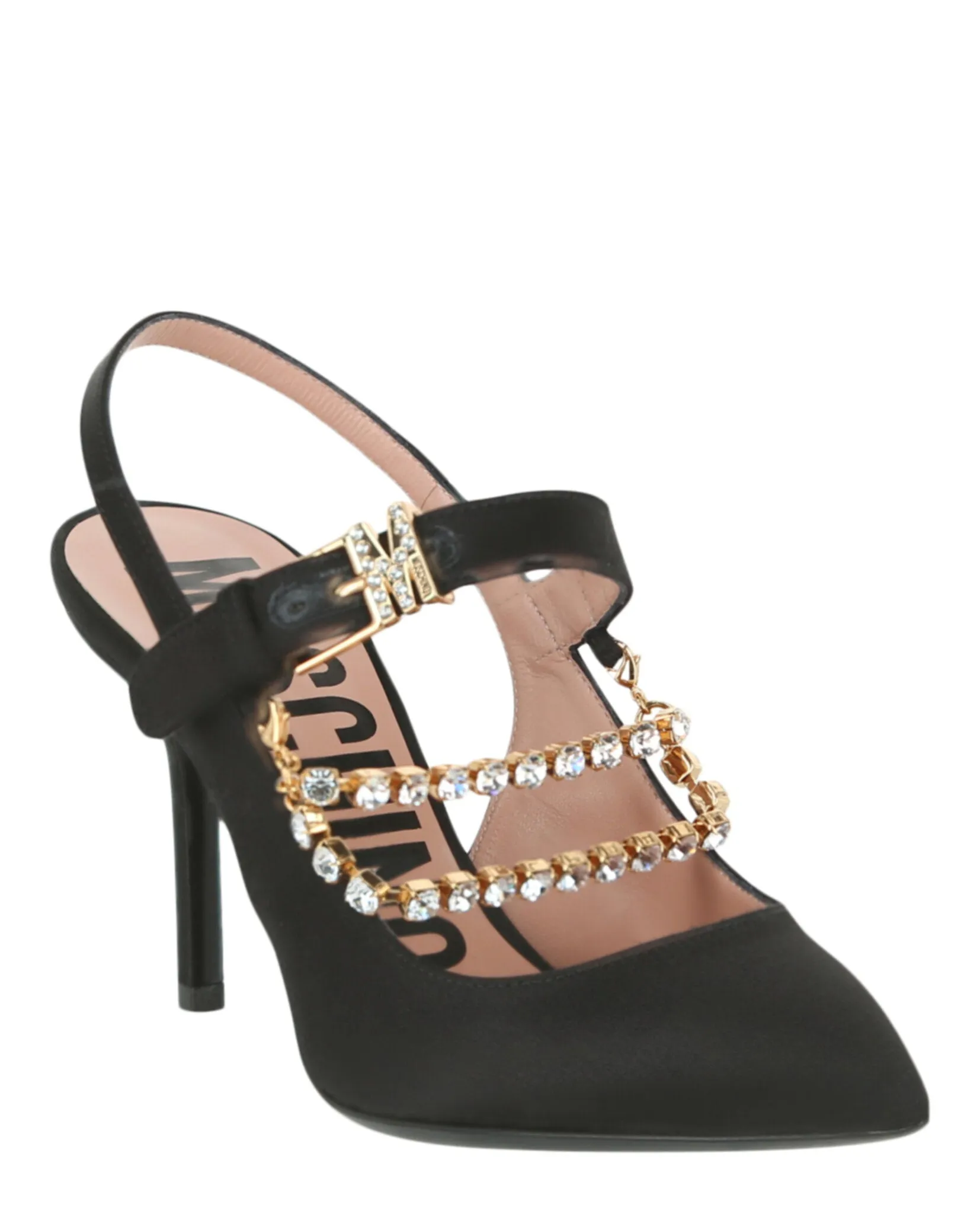 Rhinestone-Embellished Pumps