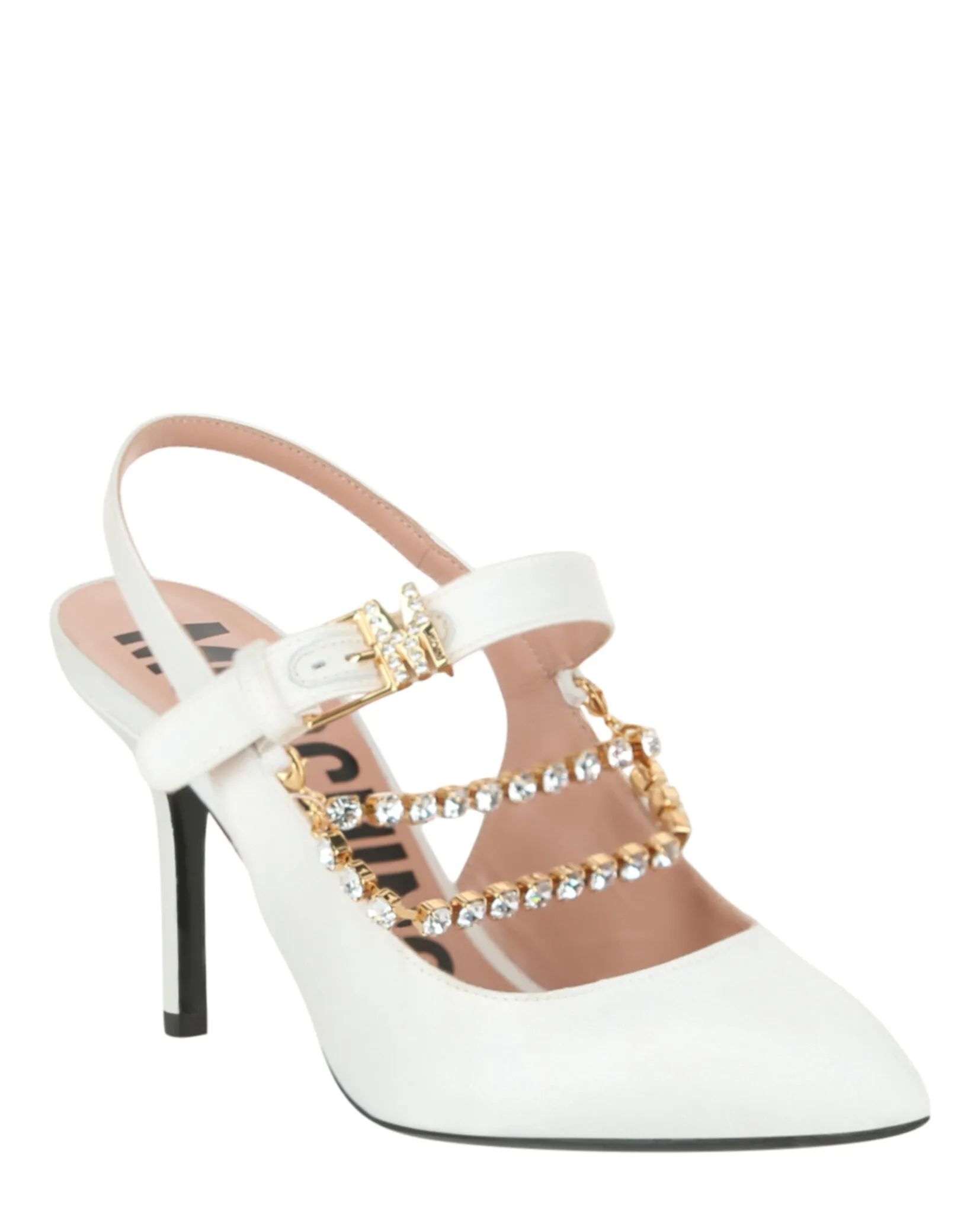 Rhinestone-Embellished Pumps