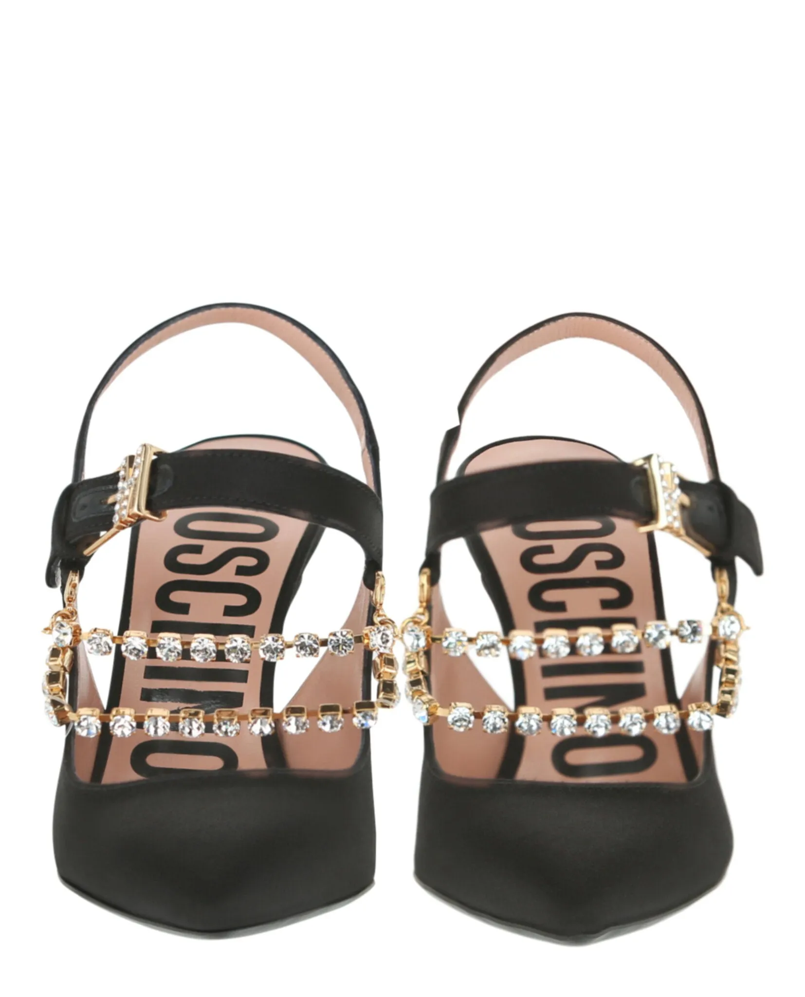 Rhinestone-Embellished Pumps