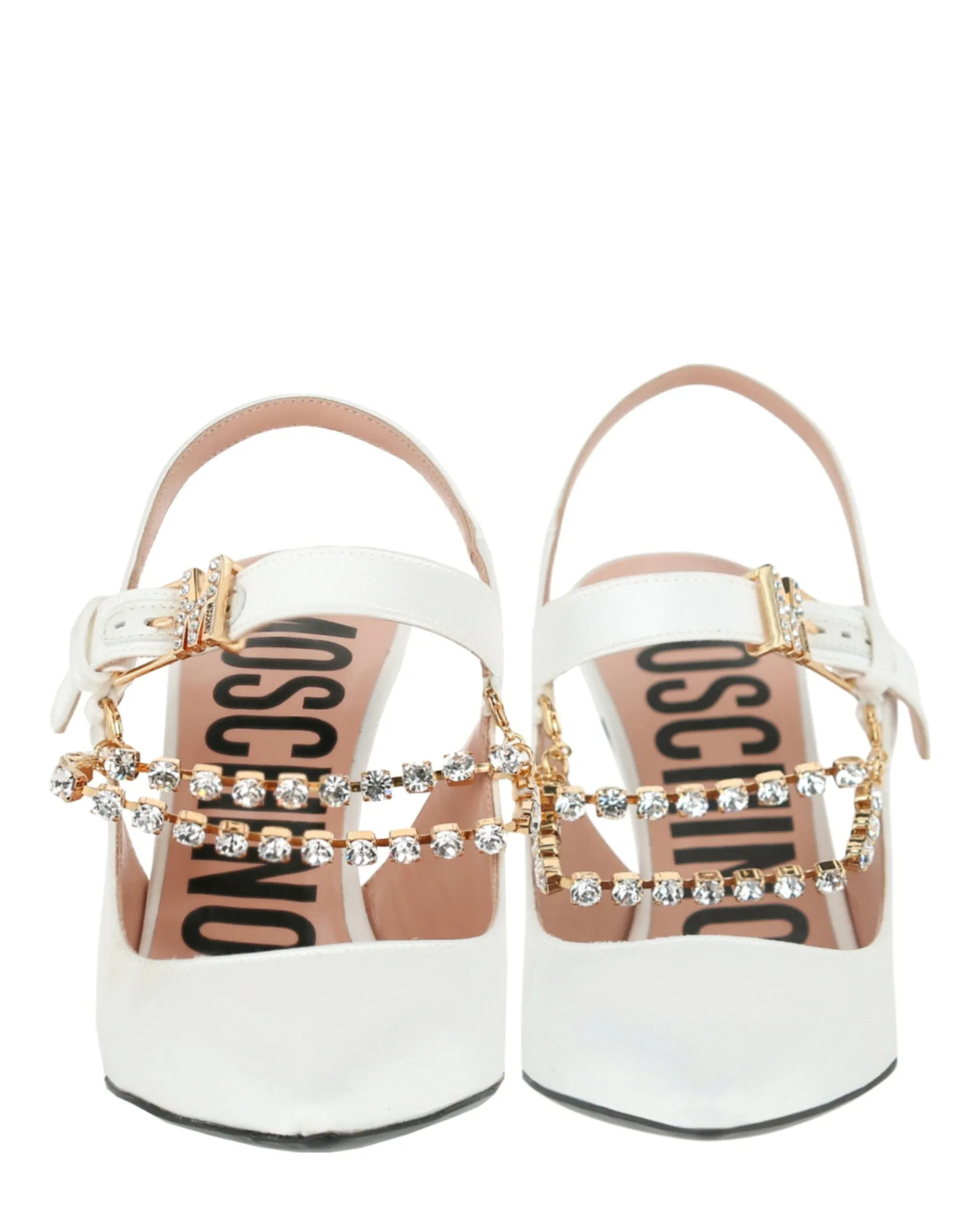 Rhinestone-Embellished Pumps