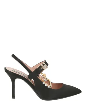 Rhinestone-Embellished Pumps
