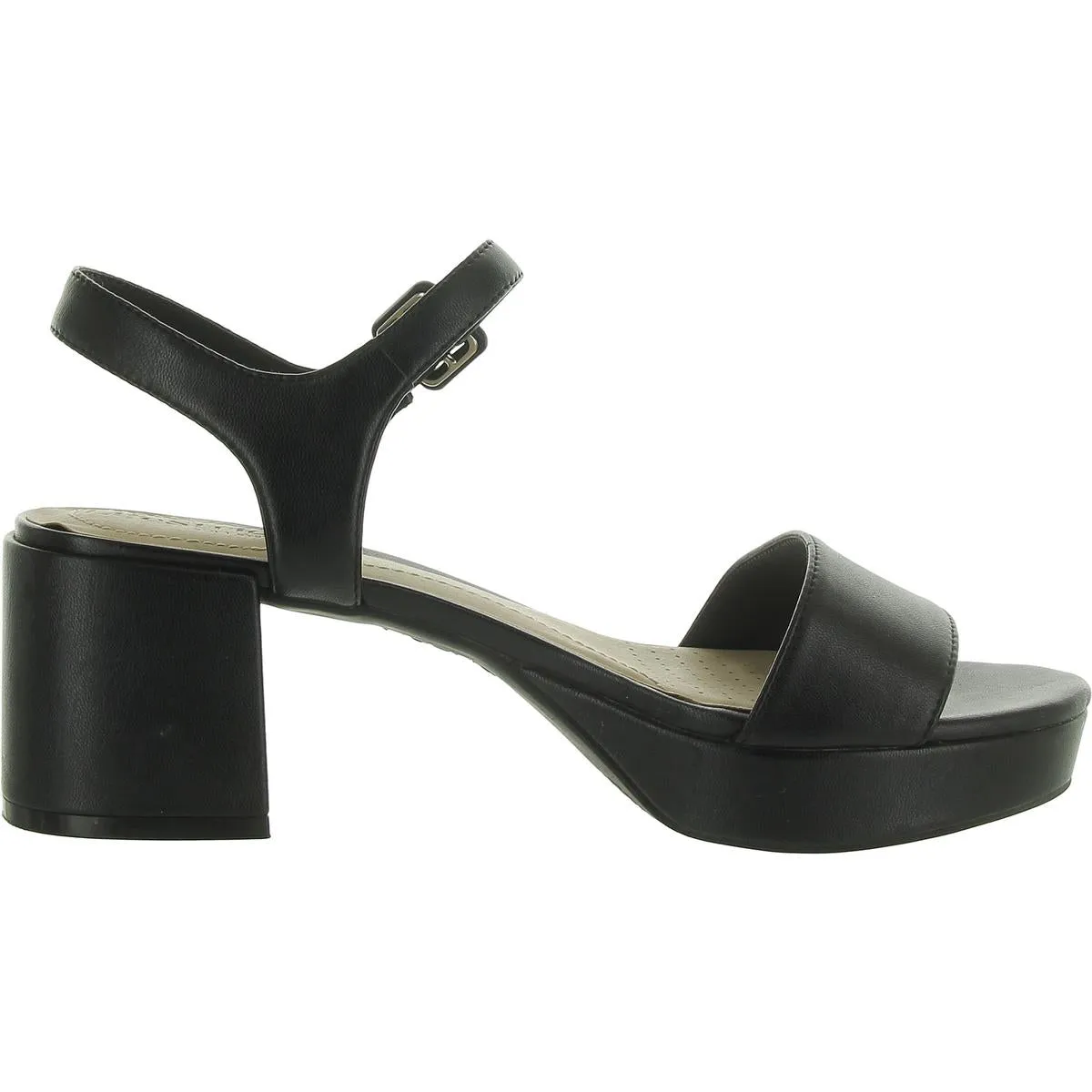 Rhythmn Womens Buckle Faux Leather Slingback Sandals
