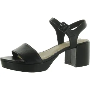 Rhythmn Womens Buckle Faux Leather Slingback Sandals