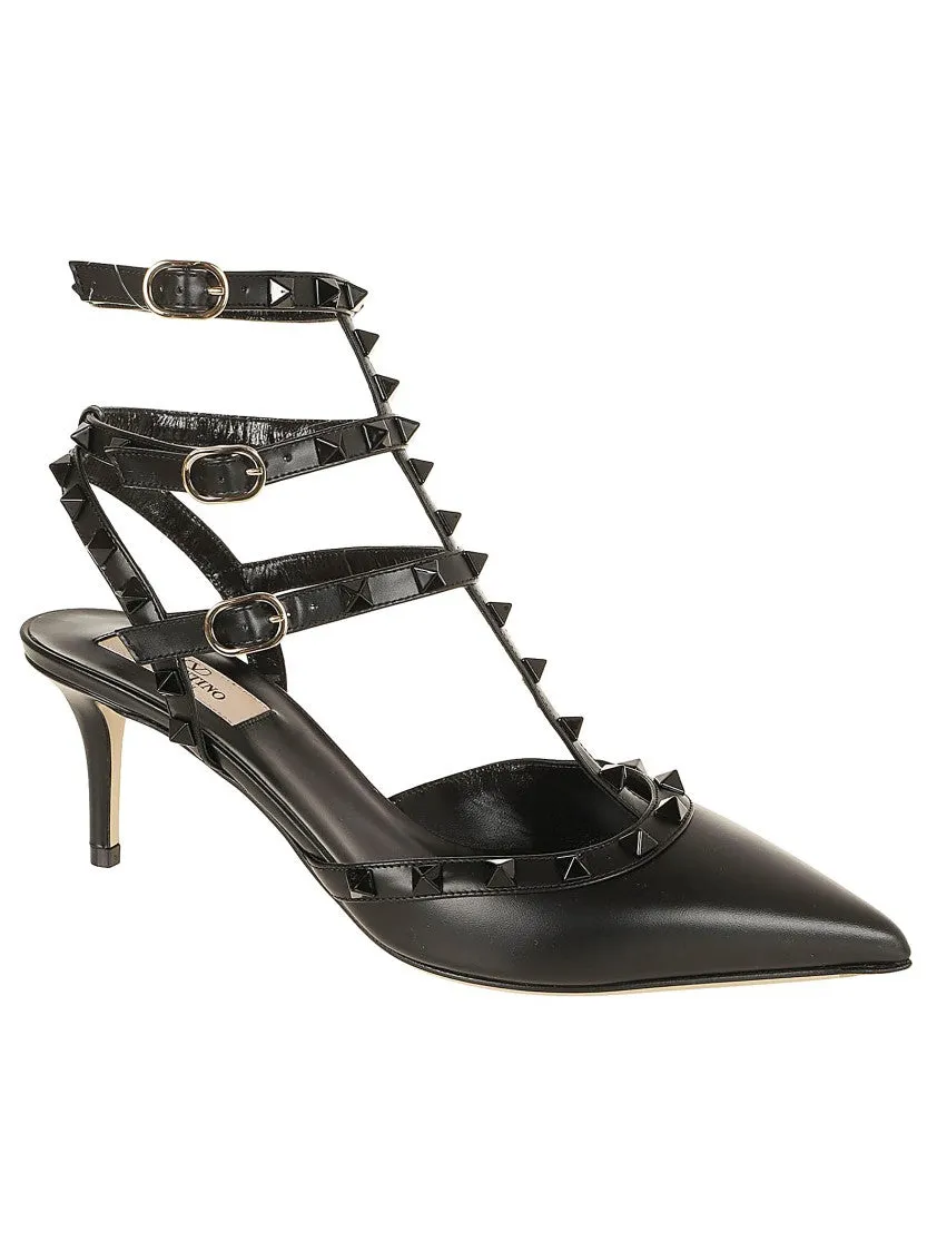 Rockstud Calfskin Pumps