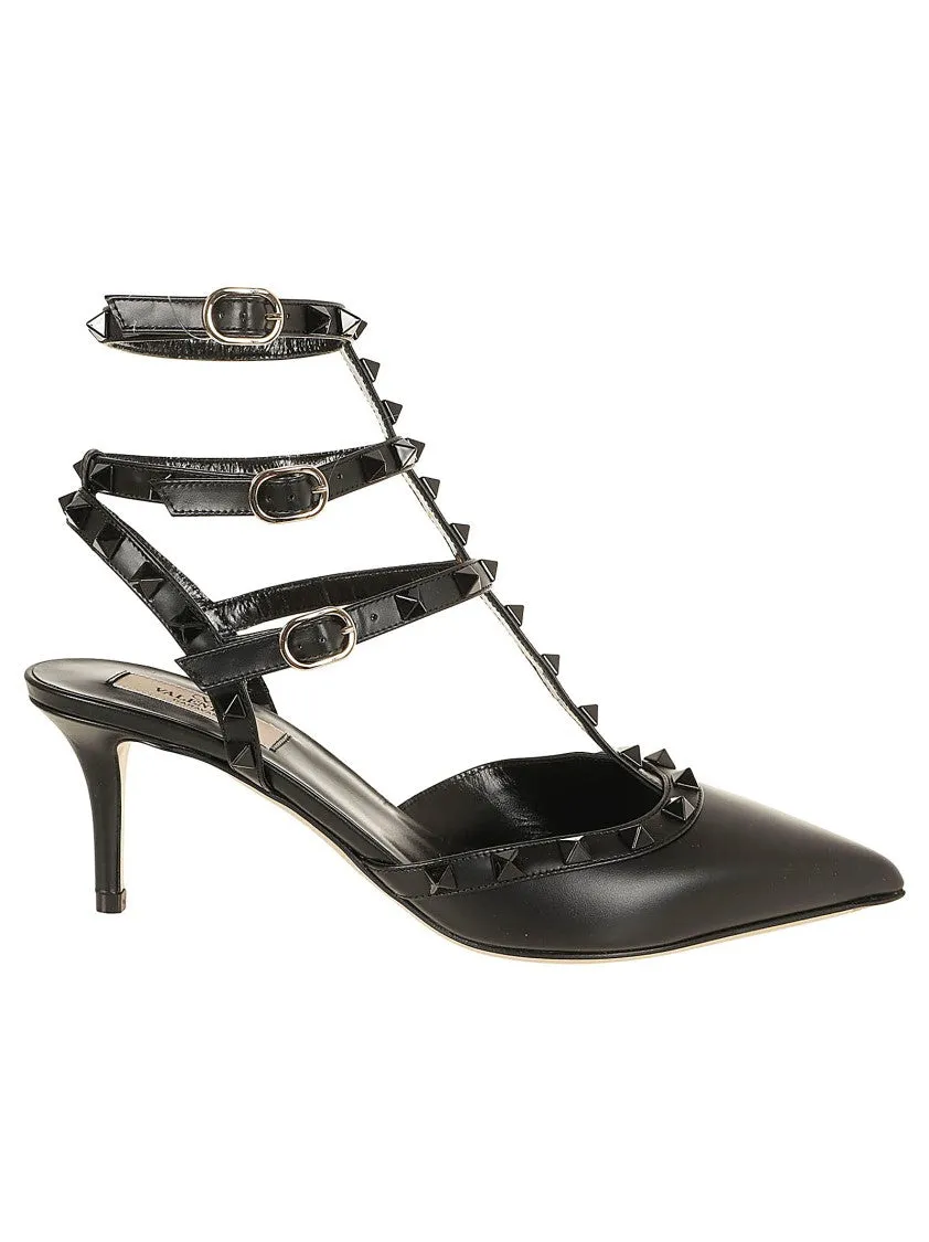 Rockstud Calfskin Pumps