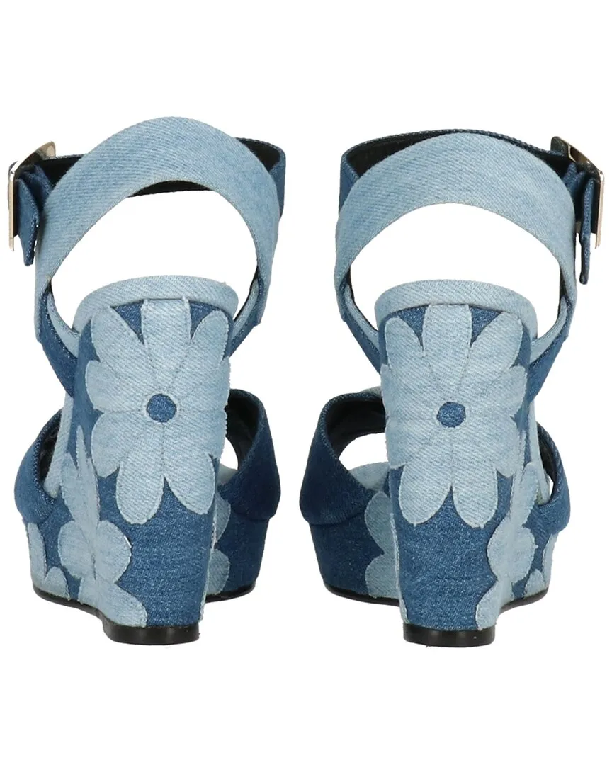Roger Vivier Denim Wedge Sandal