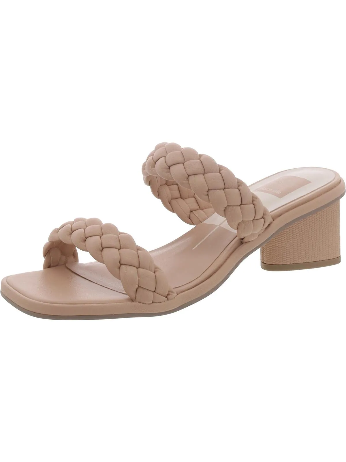 Ronin Womens Patent Leather Square Toe Mule Sandals