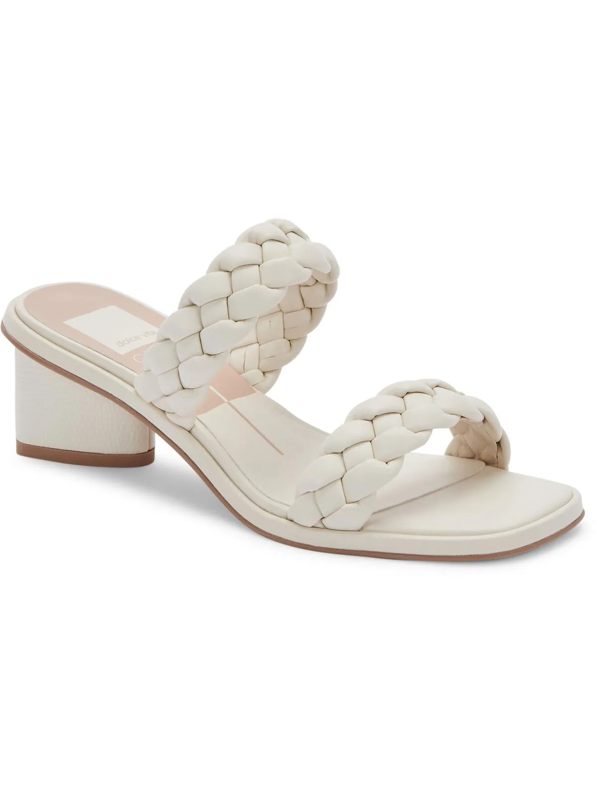 Ronin Womens Patent Leather Square Toe Mule Sandals