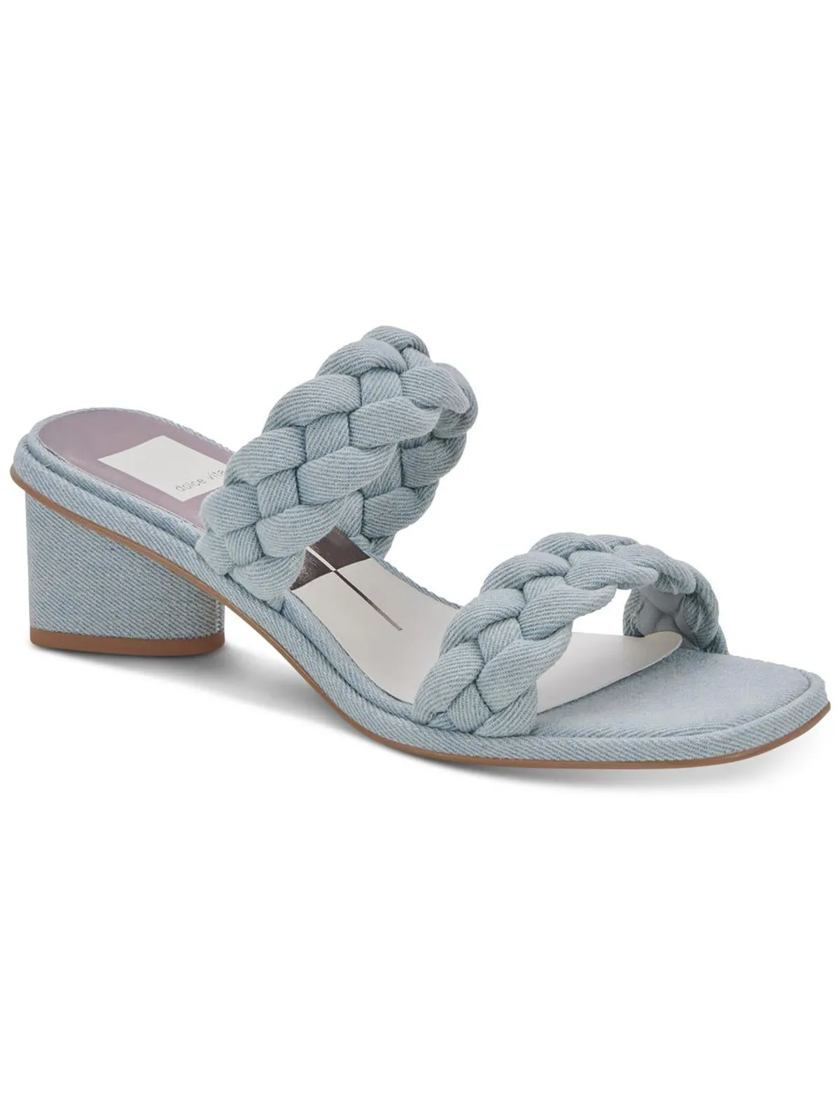 Ronin Womens Patent Leather Square Toe Mule Sandals