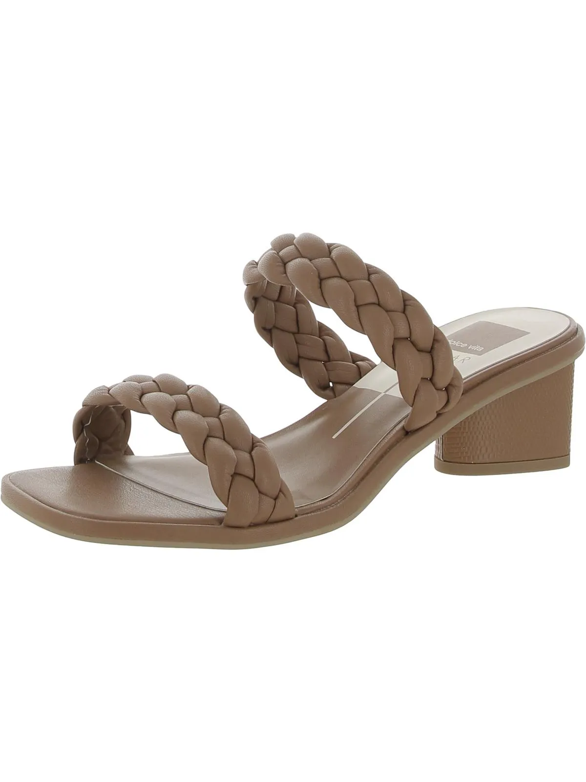 Ronin Womens Patent Leather Square Toe Mule Sandals