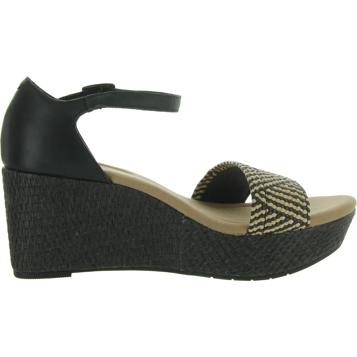 Rose Ease Womens Leather Ankle Strap Platform Sandals