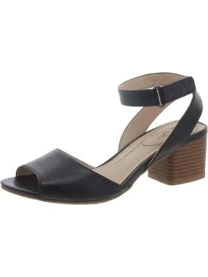 Rosetta Womens Faux Leather Adjustable Block Heel
