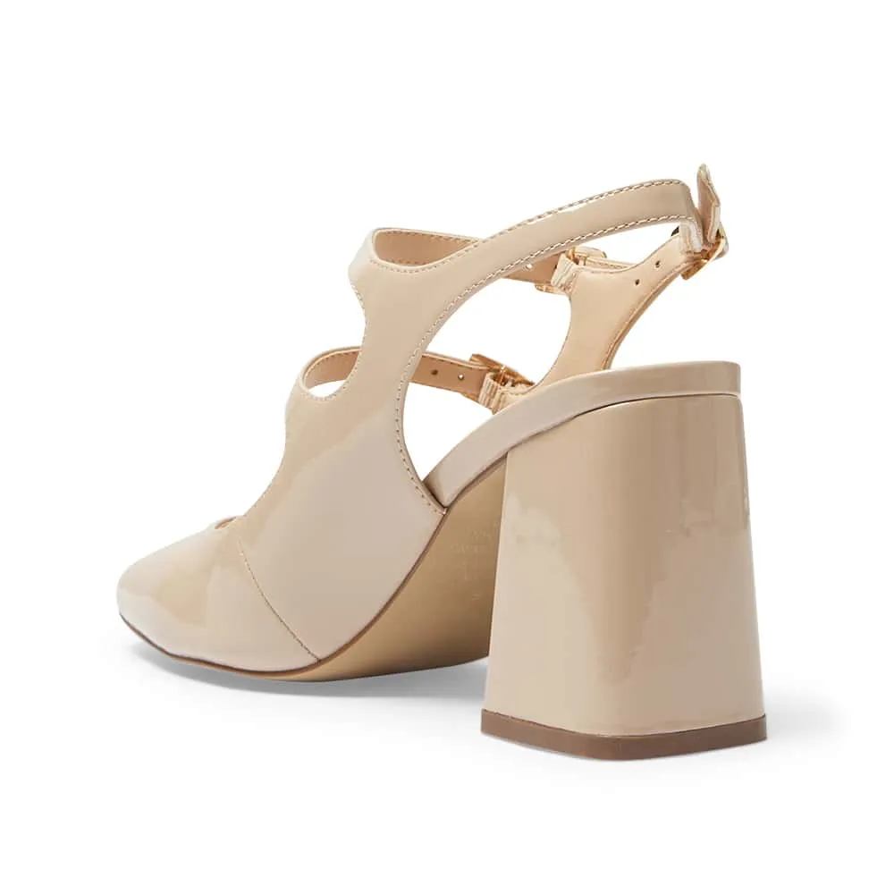 Roslyn Heel in Nude Patent