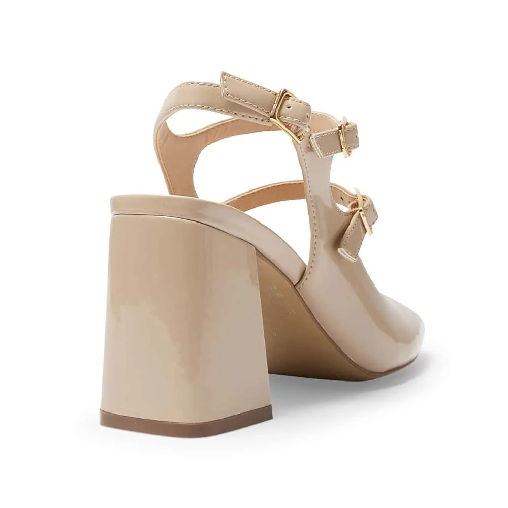 Roslyn Heel in Nude Patent