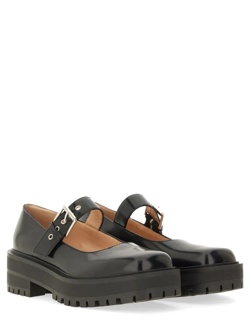 Rounded Toe Leather Sandals
